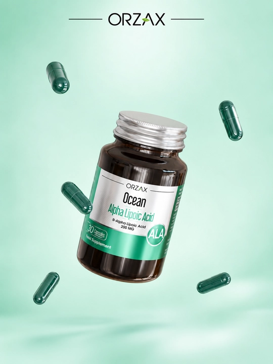 Альфа - липолевая кислота  200 мг-600 мг БАД Orzax Ocean Alpha Lipoic acid (30 таблеток)