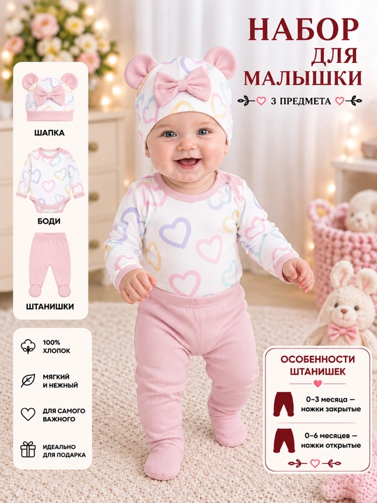 Yangi tug‘ilgan chaqaloq uchun kiyim, 0-6 oylik chaqaloqlar uchun xb kiyim, ishton, bodiy