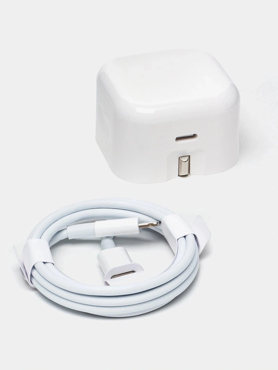 Зарядное устройство для iPhone, быстрая зарядка 20 Вт, с кабелем Type-C — Lightning