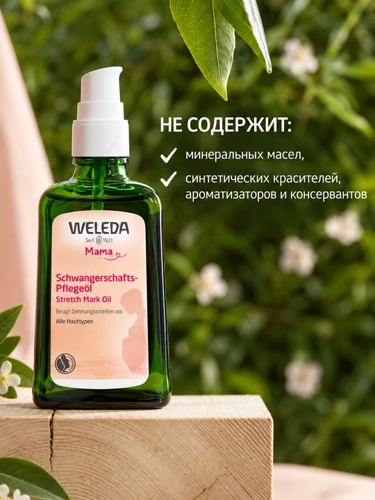 Масло для профилактики растяжек Weleda, 100 мл