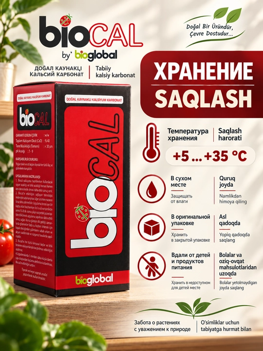 BIOCAL — природный карбонат кальция для растений, 1 кг