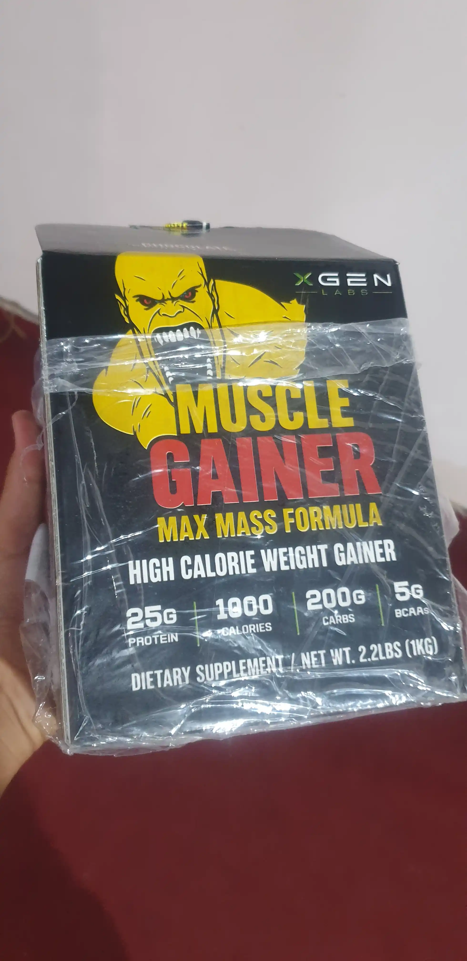 Mushak massasini oshirish uchun MUSCLE GAINER geyneri, 1-3-7 kg