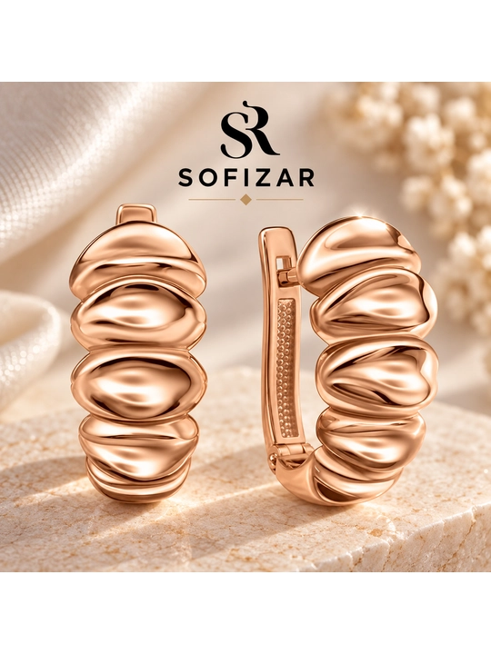 Женские золотые серьги Sofizar 585 пробы, арт. 28200601 - 