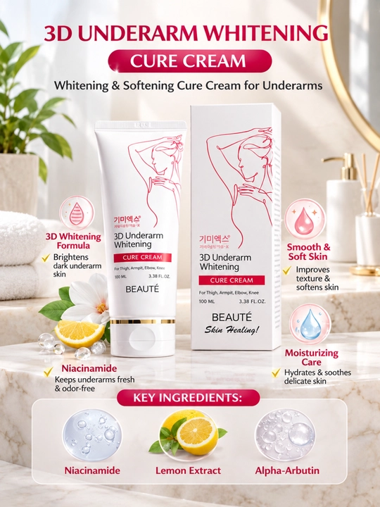 3D Underarm Whitening Cure Cream – Отбеливающий крем для подмышек (100 мл)
