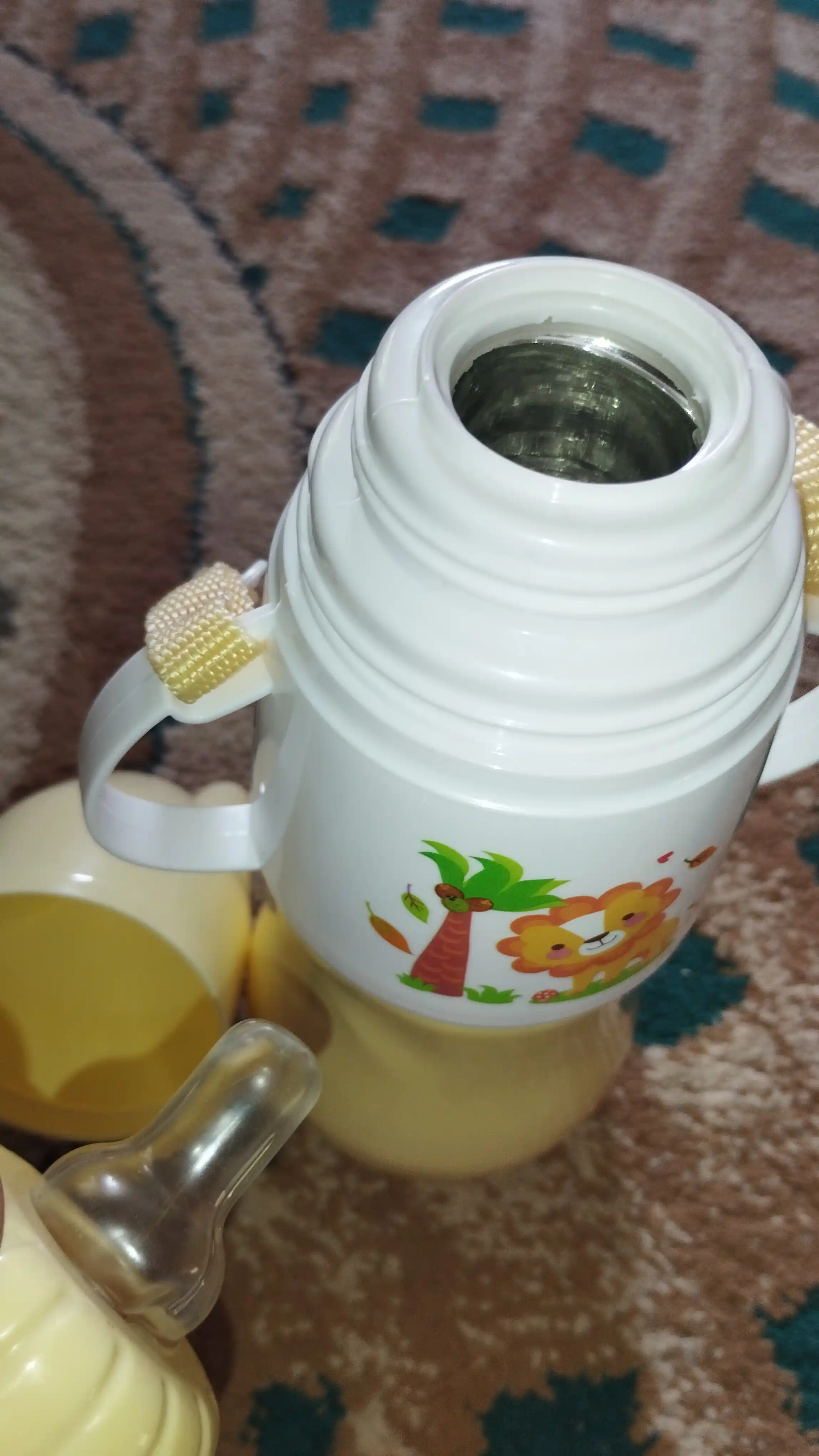 Детическая термобутылка с силиконовой соской и ремешком