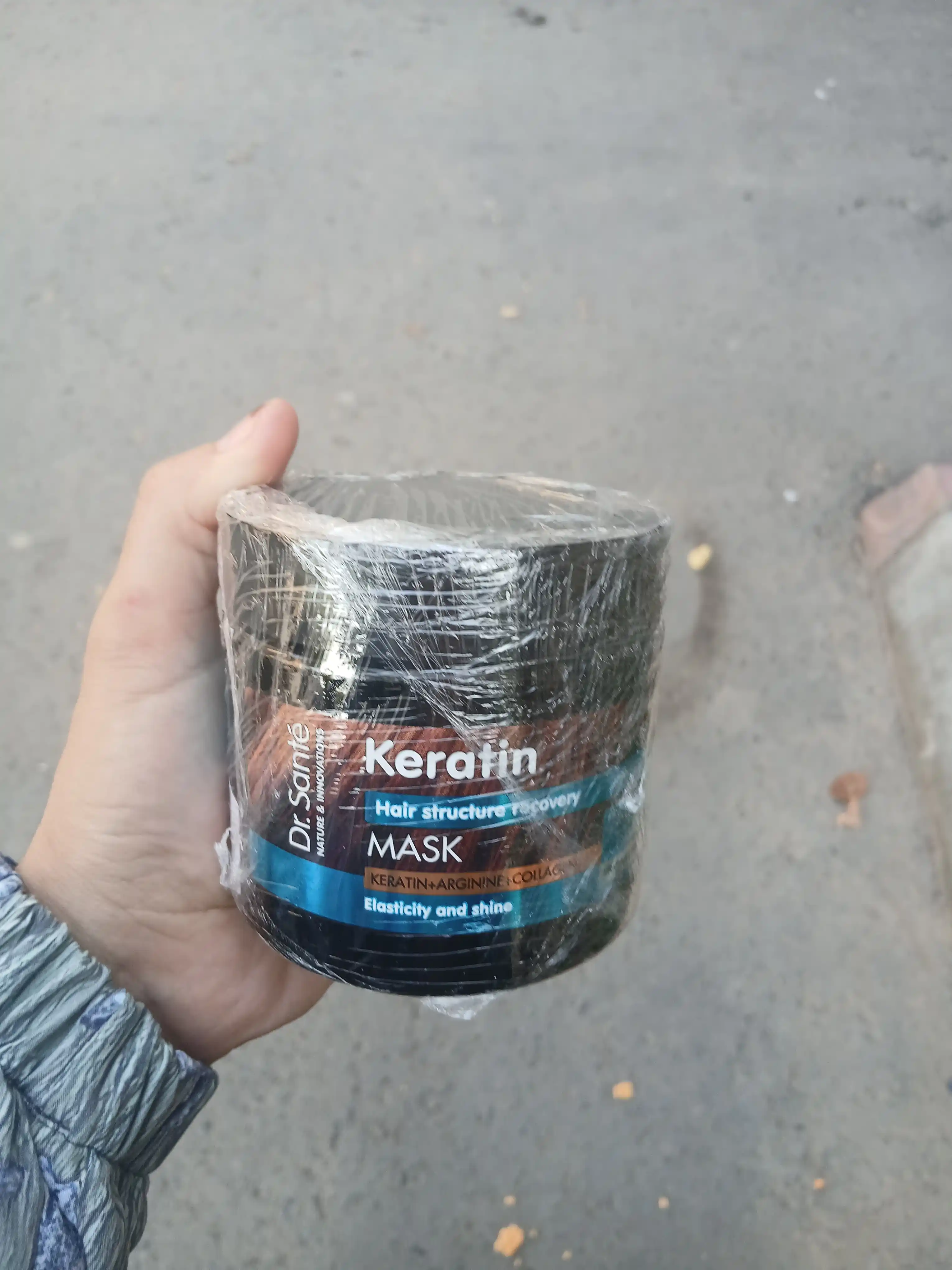 Keratin маска для тусклых и ломких волос Dr.Sante, кератин + коллаген + арганин, 300 мл
