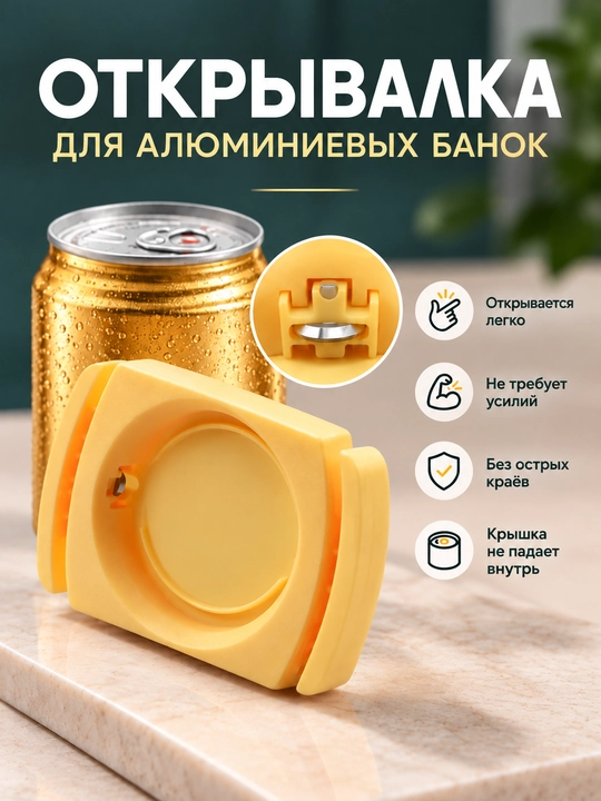 Открывалка для алюминиевых банок, безопасное устройство для открывания - 