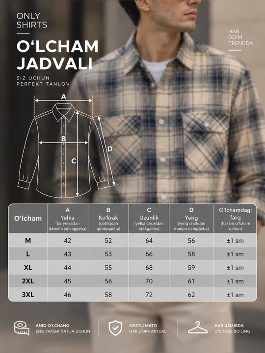 ONLY SHIRTS Осенние мужские рубашки в клетку