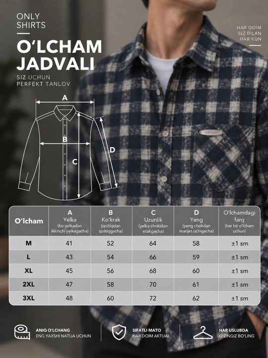 ONLY SHIRTS Осенние мужские рубашки в клетку