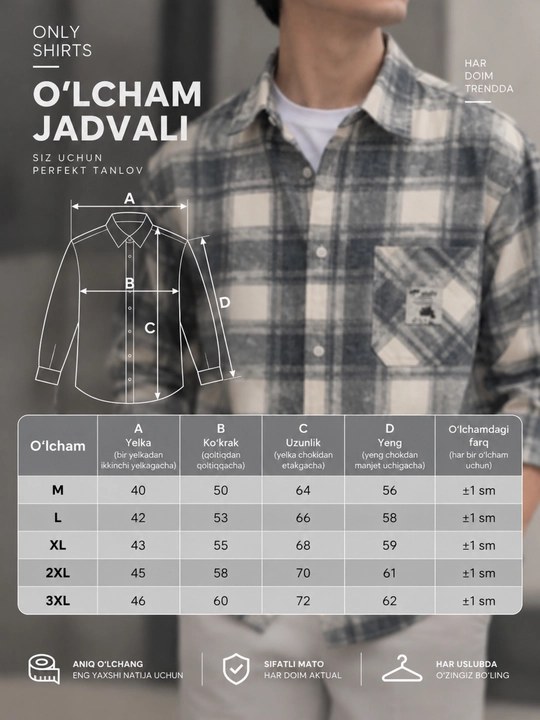 ONLY SHIRTS Осенние мужские рубашки в клетку