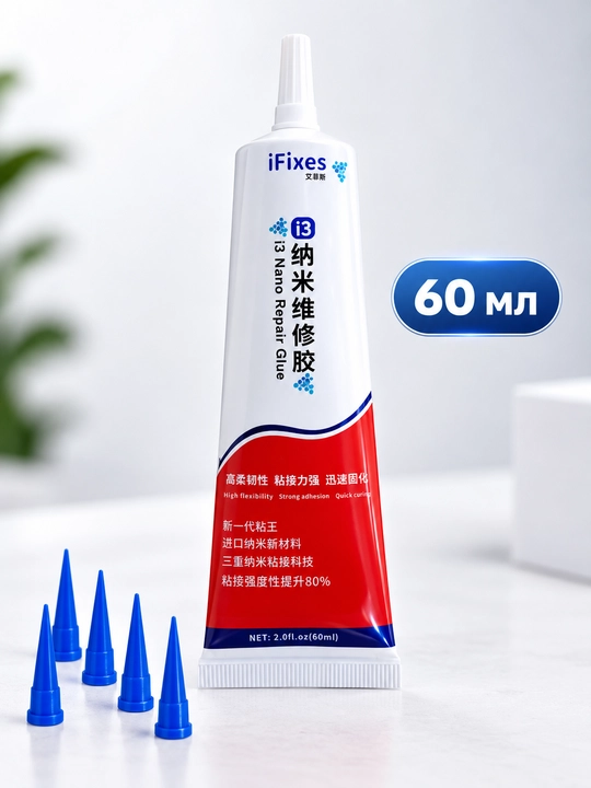 Клей iFixes i3 Nano Repair Glue для ремонта смартфонов, BGA-компонентов, 60 мл с насадками