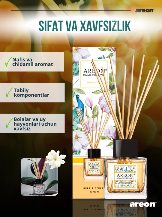 Ароматизатор для дома Areon Home Perfume Garden, диффузор, освежитель воздуха 50 мл
