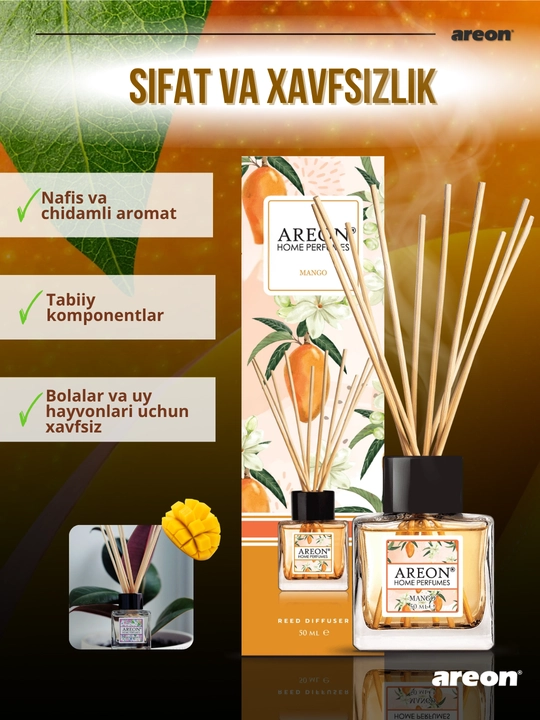 Ароматизатор для дома Areon Home Perfume Garden, диффузор, освежитель воздуха 50 мл