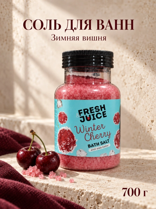 Соль для ванн, Fresh Juice, расслабление и увлажнение с морской солью - 