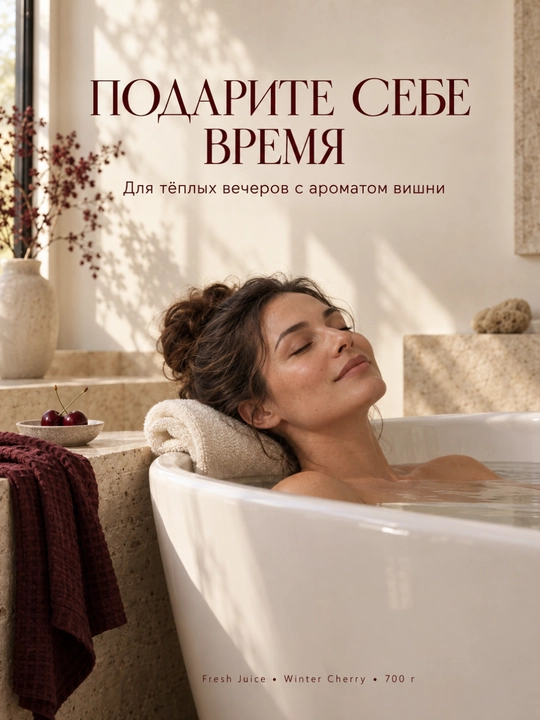 Соль для ванн, Fresh Juice, расслабление и увлажнение с морской солью