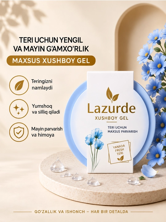 Lazurde дезодорант женский, крем-антиперспирант против запаха пота, 50 гр - 