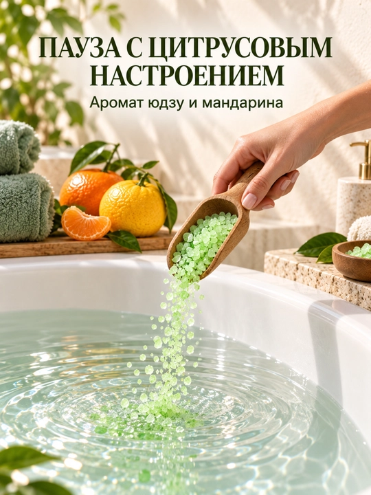 Соль для ванн, Fresh Juice, расслабление и увлажнение с морской солью