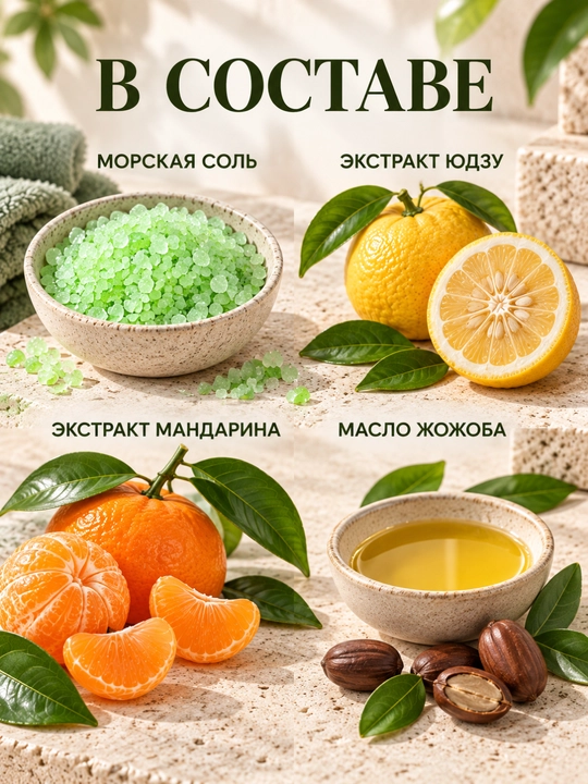 Соль для ванн, Fresh Juice, расслабление и увлажнение с морской солью