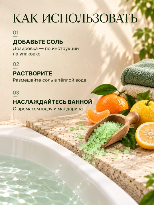 Соль для ванн, Fresh Juice, расслабление и увлажнение с морской солью