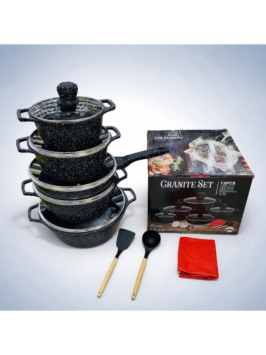 Qozonlar to‘plami 13 buyum granit yopishmaydigan - 
