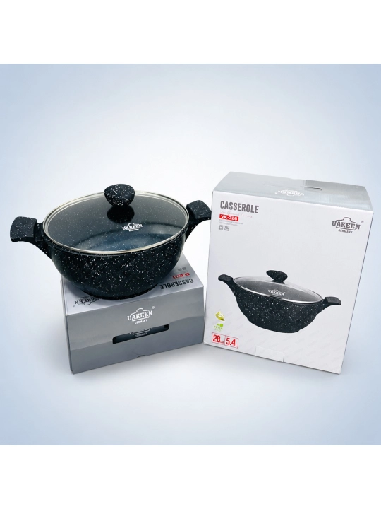 Qozon UAKEEN 28 cm 5.4 L granit yopishmaydigan - 