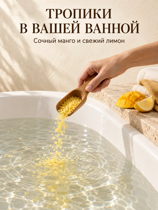 Соль для ванн, Fresh Juice, расслабление и увлажнение с морской солью