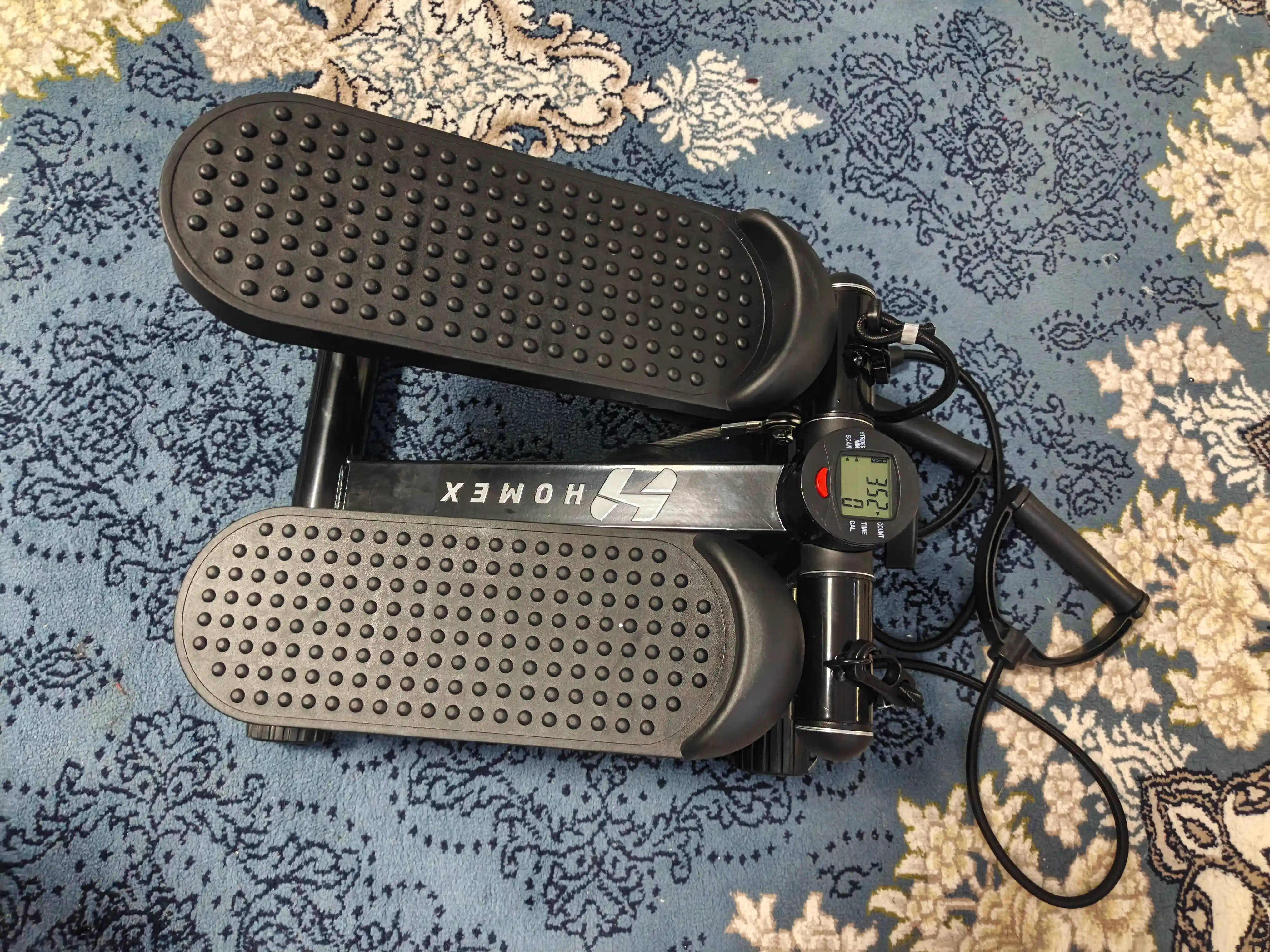 Stepper buriluvchi trenajor Homex – oyoq, son, bel va press mushaklari uchun, espanderli