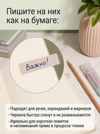 Набор наклеек для заметок, стикеры наклейки и закладка для книг