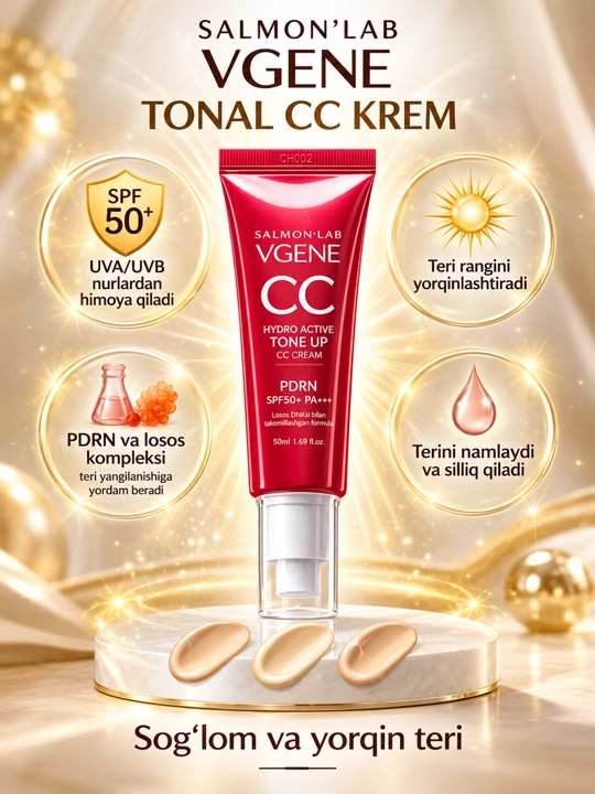 Tonal krem CC kremi, teri rangiga mos makiyaj