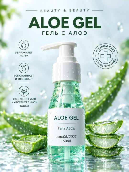 Лечебный Алоэ Гель Aloe Gel, 60 мл - 