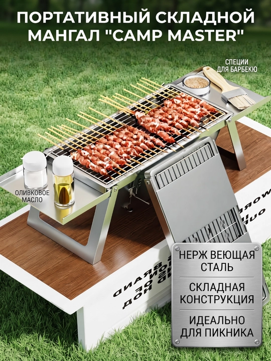 Portativ yig‘ma mangal-barbekyu - 