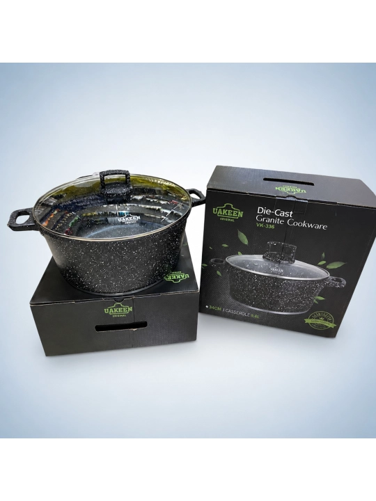 Qozon UAKEEN 34 cm granit yopishmaydigan - 