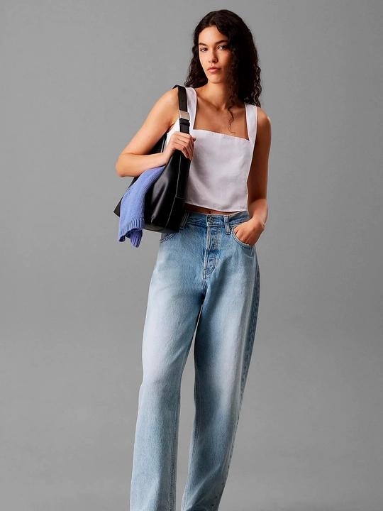 Calvin Klein Jeans топ SOFT LINEN TOP J20J225347 - 