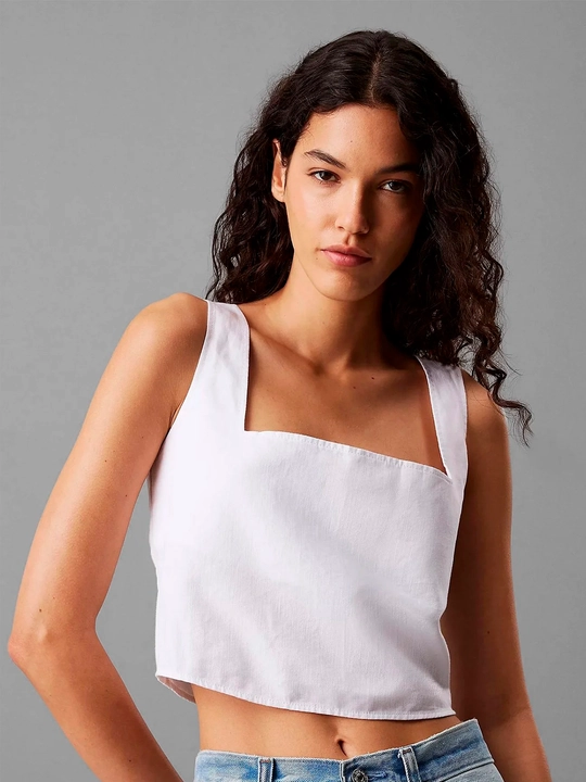 Calvin Klein Jeans топ SOFT LINEN TOP J20J225347