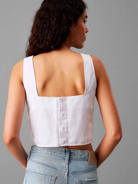 Calvin Klein Jeans топ SOFT LINEN TOP J20J225347