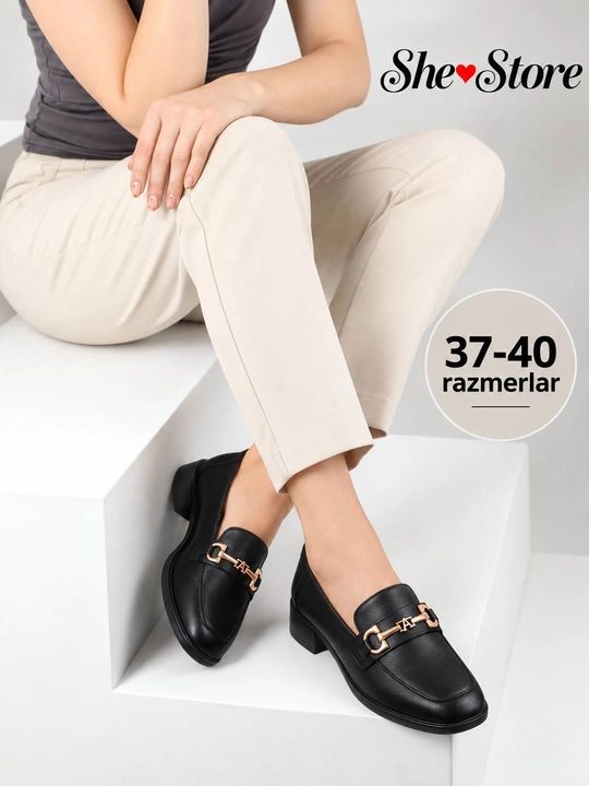 Ayollar uchun tufli, loferlar ayollar uchun, qish va kuzga 37-41 razmerlar