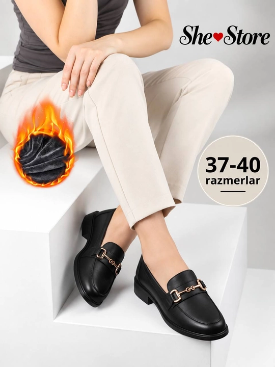 Ayollar uchun tufli, loferlar ayollar uchun, qish va kuzga 37-41 razmerlar
