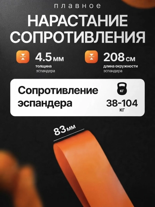 Резинка для фитнеса, эспандер резинка, универсальная,для тренировок, сопротивление 2-104кг
