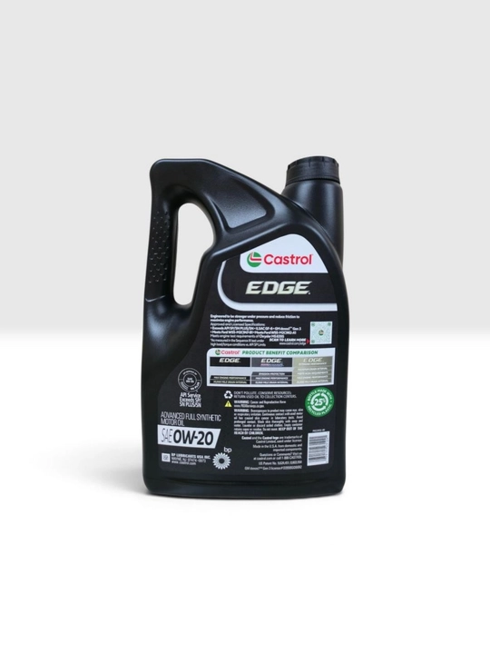 Castrol EDGE 0W-20 Advanced Full Synthetic motor moyi, sintetik, 4.73 l (5 kvarta)