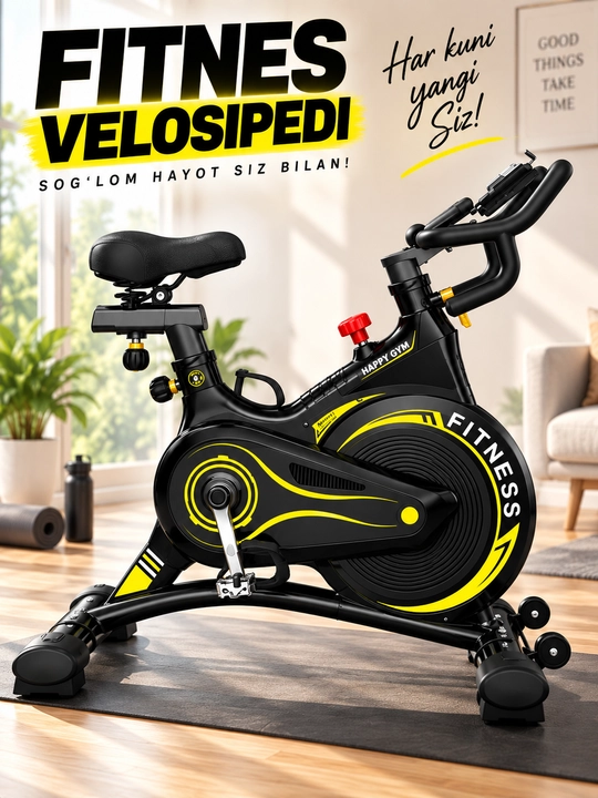 Velotrenajyor , intensiv kardio mashqlar uchun sport velosipedi, sozlanadigan - 