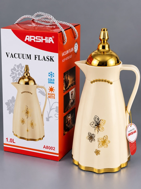 Termos, choy, qahva, shisha kolbali, 24 soatli saqlash, termiz, 1-litr uy uchun - 