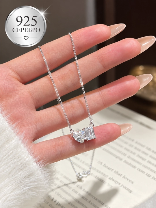 ALIXANDRA 925 Kumush Moissanite Zanjir 2 Carat D Color Sertifikatli