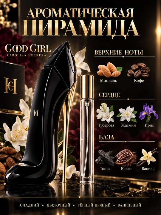 Atir Good Girl Carolina Herrera ayollar uchun, sharqona gulli ayollar atiri