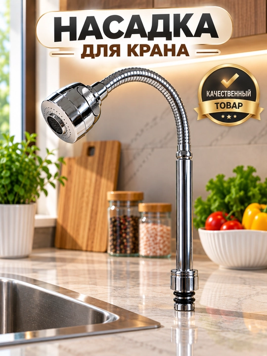 Universal oshxona kran smestiteli, 3 rejimli, yomg‘irli suv krani,  suv purkagichli kran - 