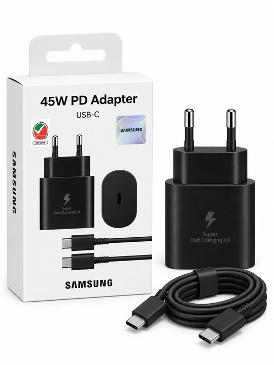 25W/45W PD USB-C tez zaryadlovchi, Type-C adapter, quvvatlagich, oq/qora