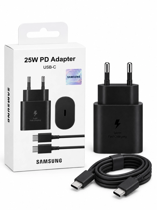 25W/45W PD USB-C tez zaryadlovchi, Type-C adapter, quvvatlagich, oq/qora