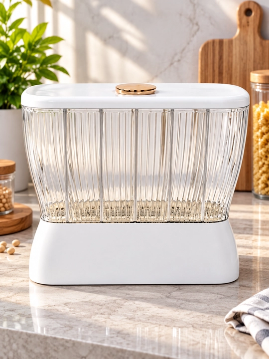 Yormalarni saqlash uchun  konteyner-dispenser, dozator bilan, 6 ta bo‘limdan, 12.5 l