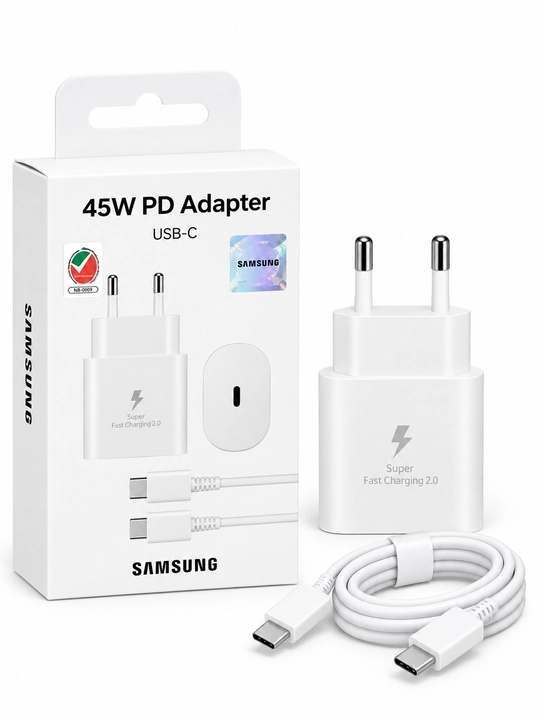25W/45W PD USB-C tez zaryadlovchi, Type-C adapter, quvvatlagich, oq/qora