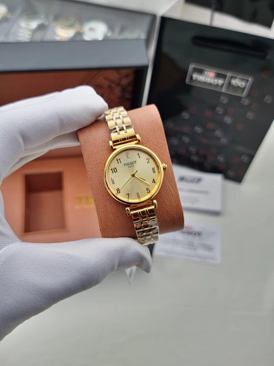 Ayollar qo‘l soati Tissot 1853, kvarts mexanizmli, metall remishokli klassik soat