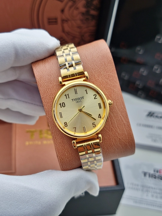 Ayollar qo‘l soati Tissot 1853, kvarts mexanizmli, metall remishokli klassik soat